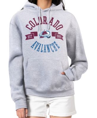 Women's Heather Gray Colorado Avalanche City Graphic Fleece Pullover Hoodie
