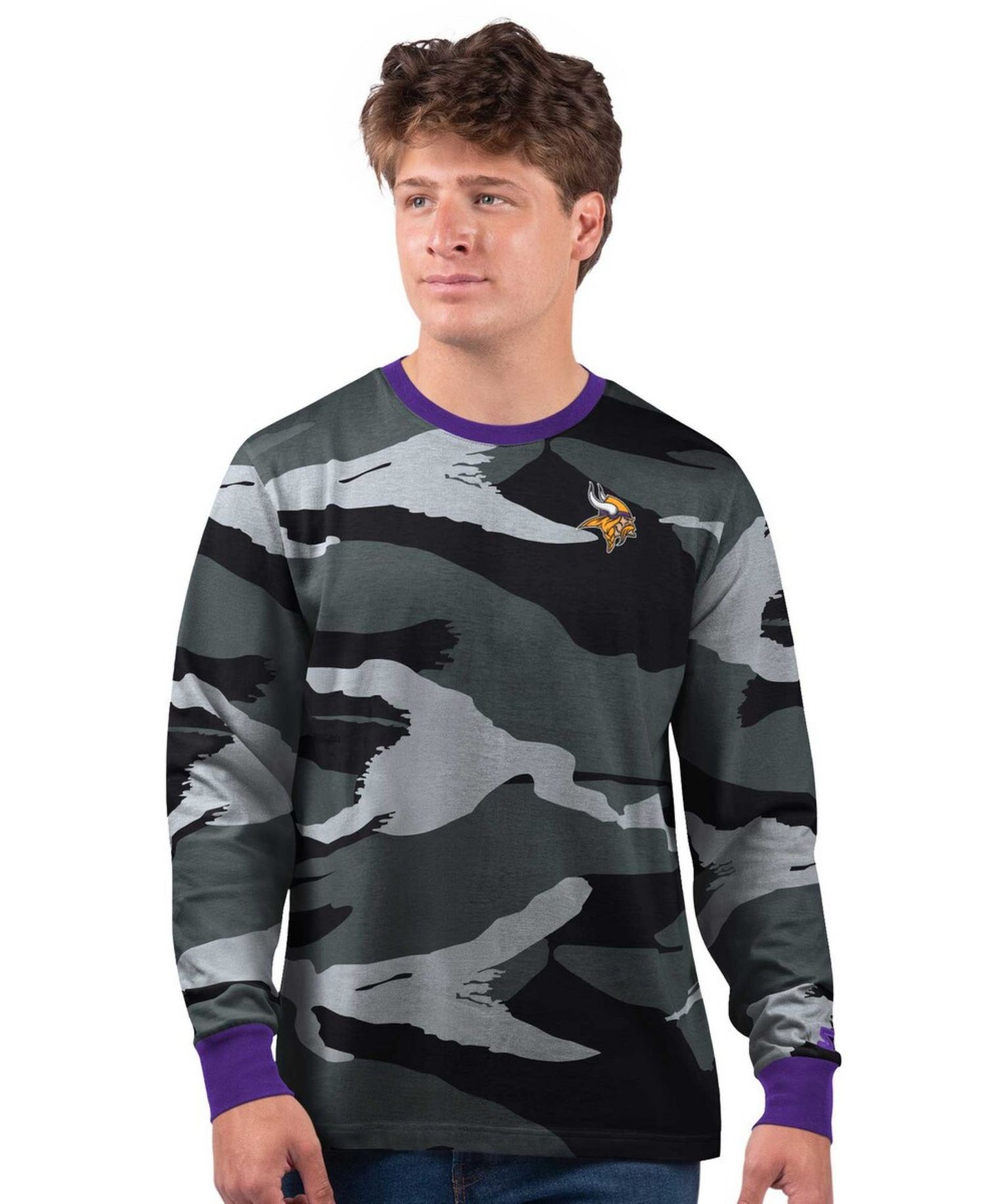 Men's Gray Minnesota Vikings Thursday Night Gridiron Long Sleeve T-Shirt