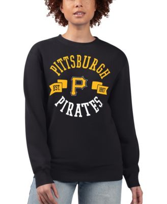 Women's Black Pittsburgh Pirates Team Logo Fleece Pullover Sweatshirt
