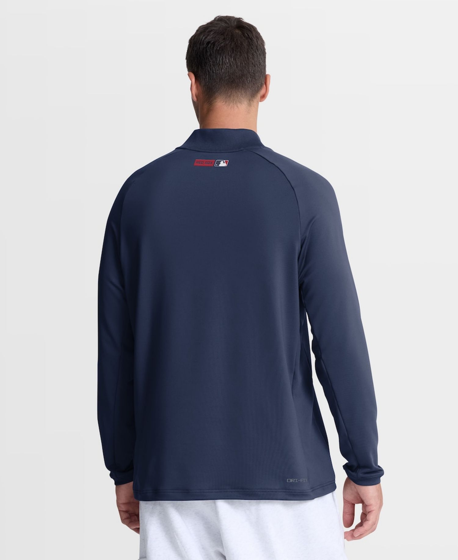 Men's Navy Boston Red Sox Authentic Collection Dri-FIT Raglan Half-Zip Pullover