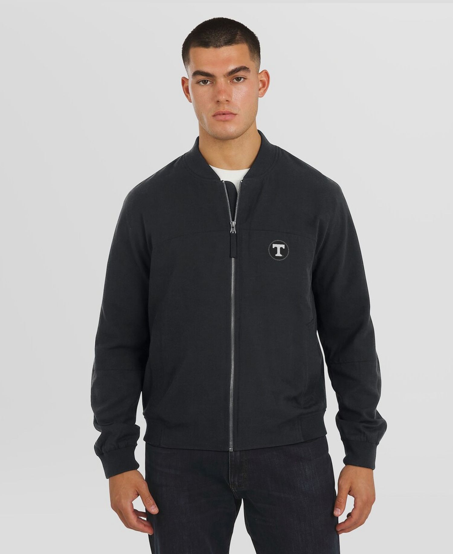 Men's Black Tennessee Volunteers Lightweight Cover-4 Tri-Blend Full-Zip Jacket