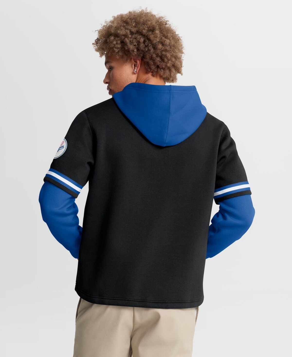 Fanatics Men's /Royal Los Angeles Dodgers Oversized Fire Speed Layered Hoodie