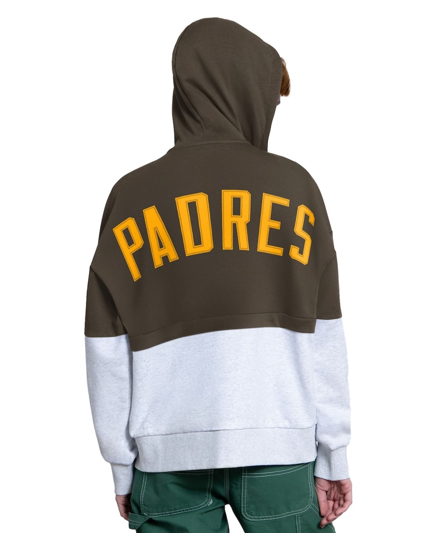 Women's Brown/Heather Gray San Diego Padres Wishbone Full-Zip Hoodie