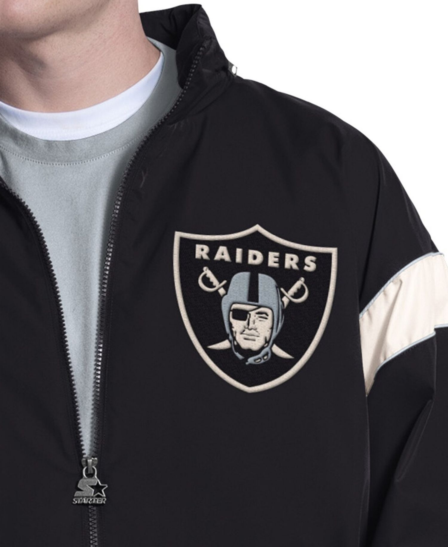 Men's Black Las Vegas Raiders The Gust Full-Zip Hoodie