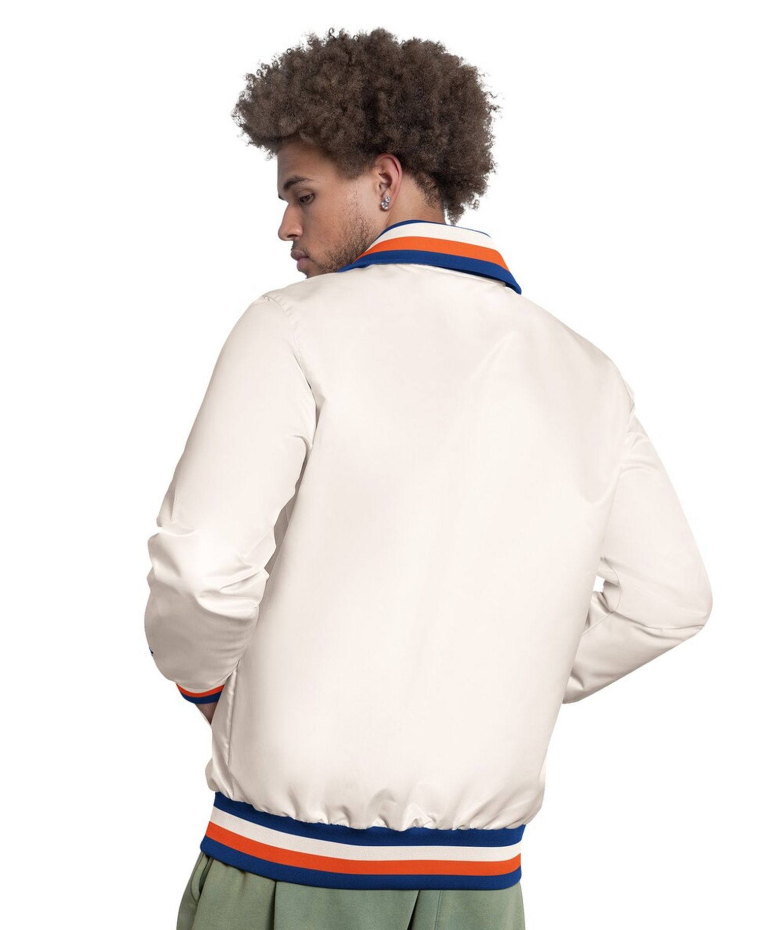 Men's White New York Mets The Captain Cooperstown Logo Full-Zip Varsity Jacket