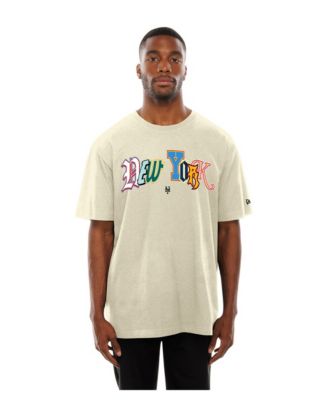 Men's Cream New York Mets Ransom Note Oversized T-Shirt