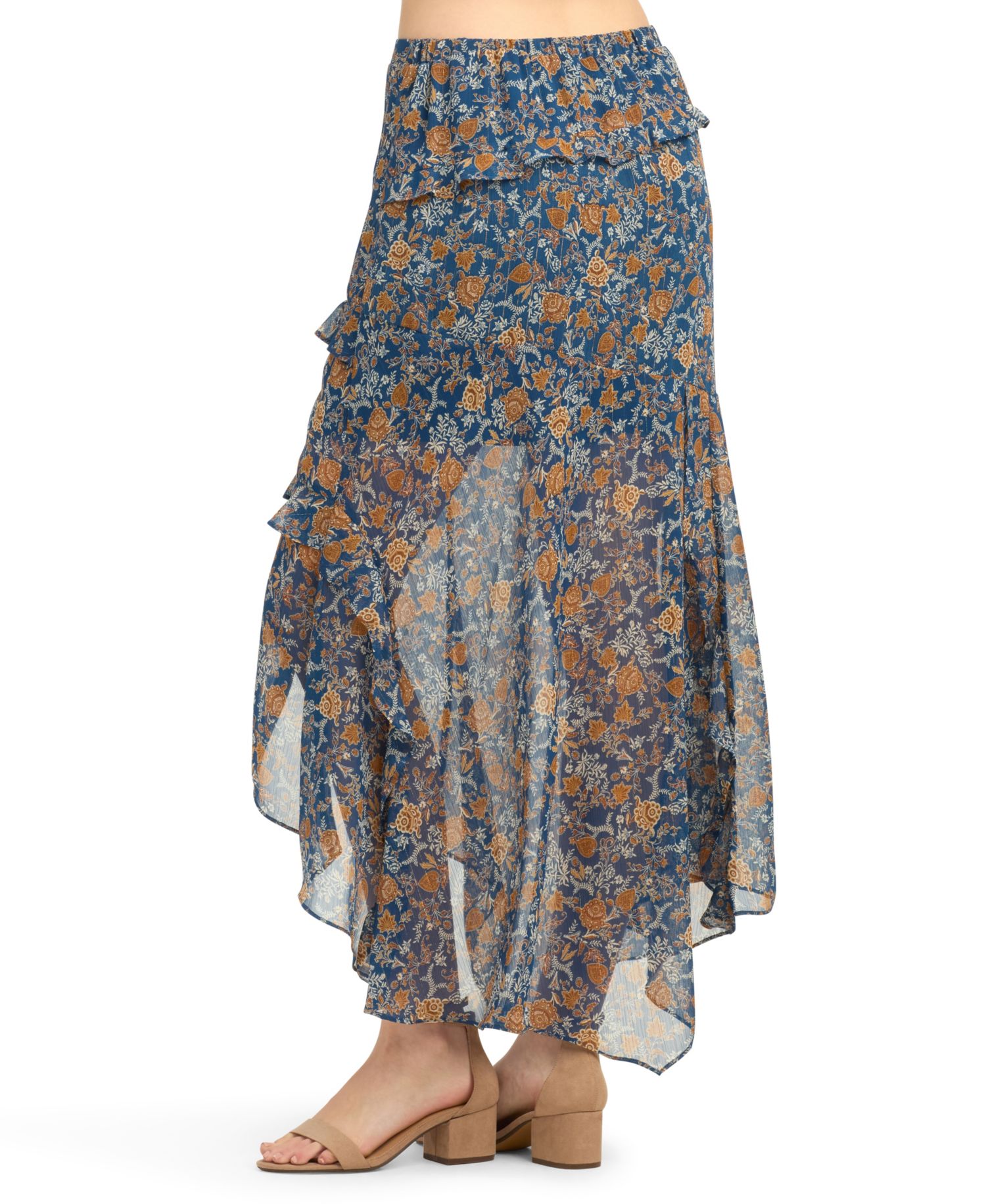 Juniors' Printed A-Line Skirt