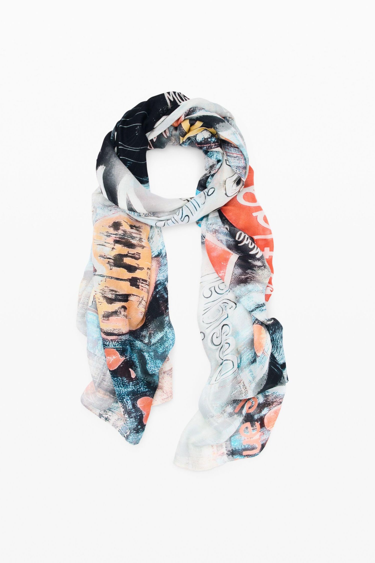 Women's Rectangular patterned foulard