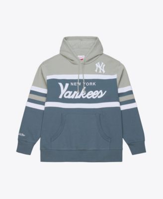 Men's Gray New York Yankees Cooperstown Collection Thunderstorm Head Coach Hoodie