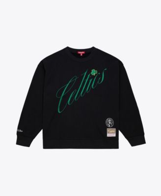 Women's Black Boston Celtics Hardwood Classics Script Lightweight Sweatshirt