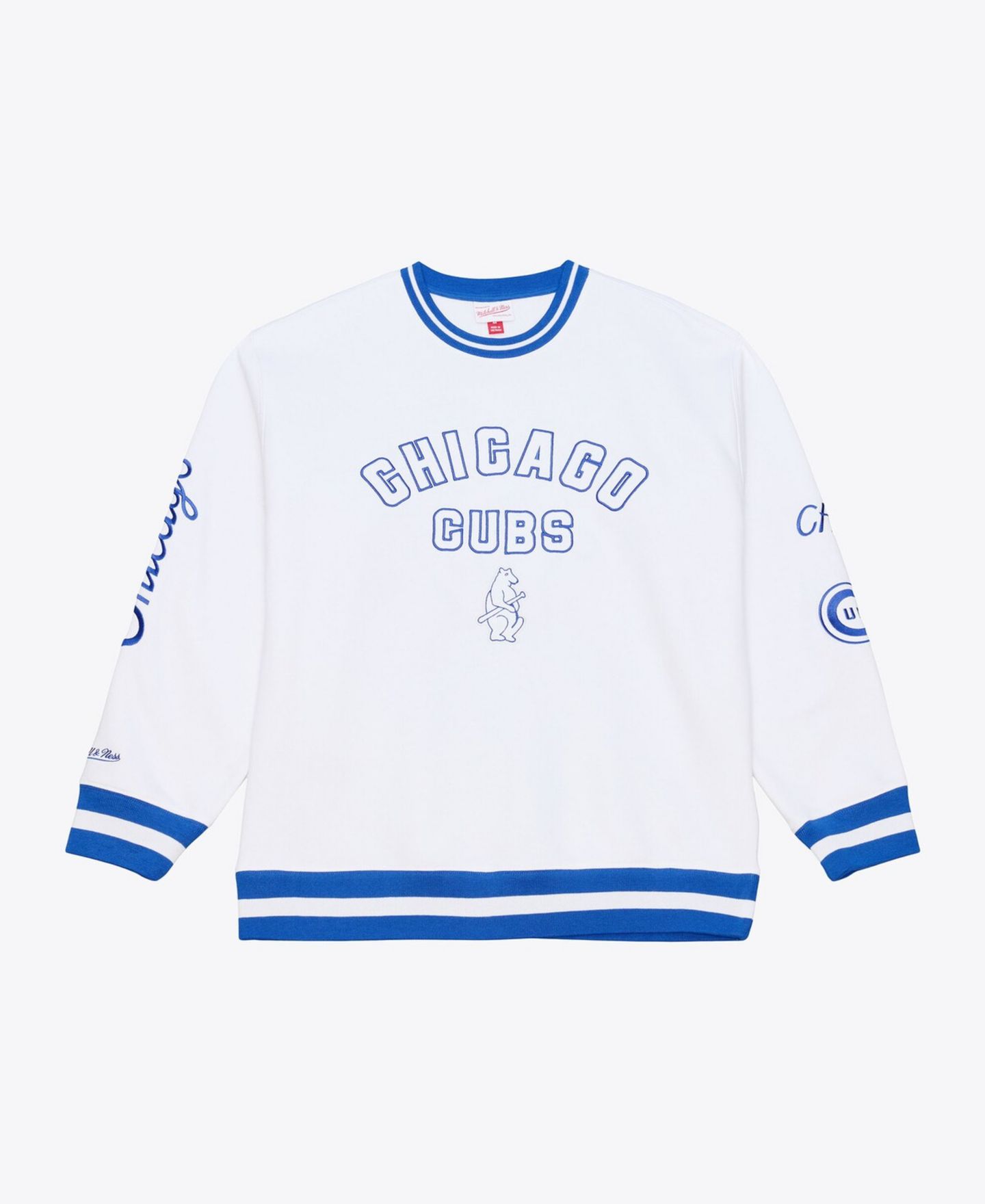 Мужская толстовка Mitchell & Ness White Chicago Cubs Arctic Fleece — фото 1