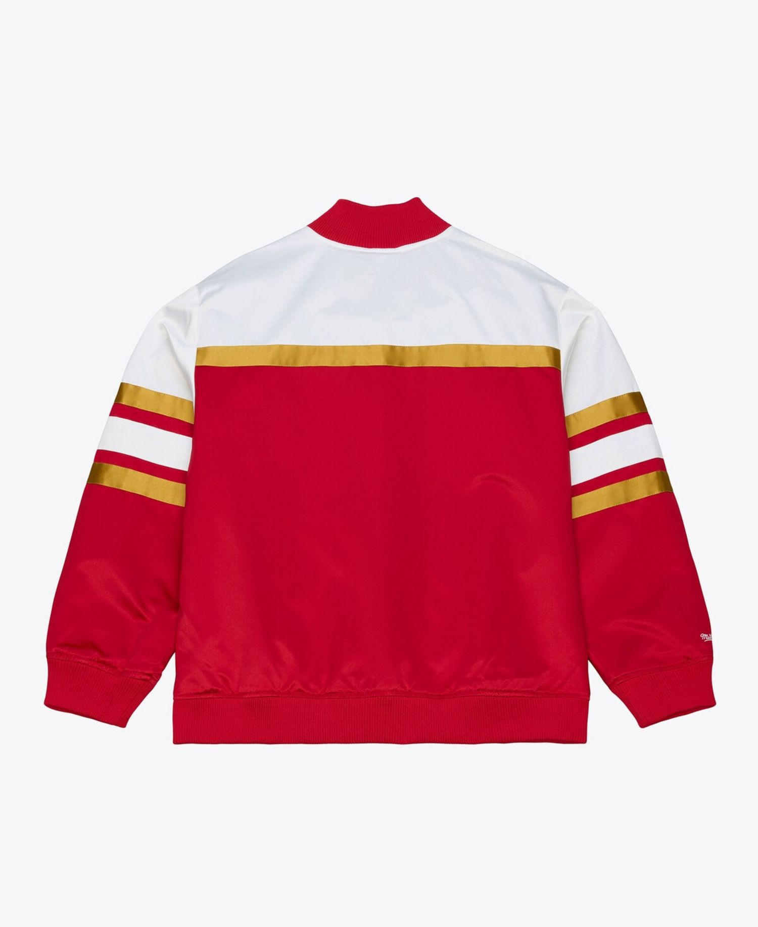 Men's Scarlet San Francisco 49ers Head Coach Lightweight Full-Snap Satin Jacket