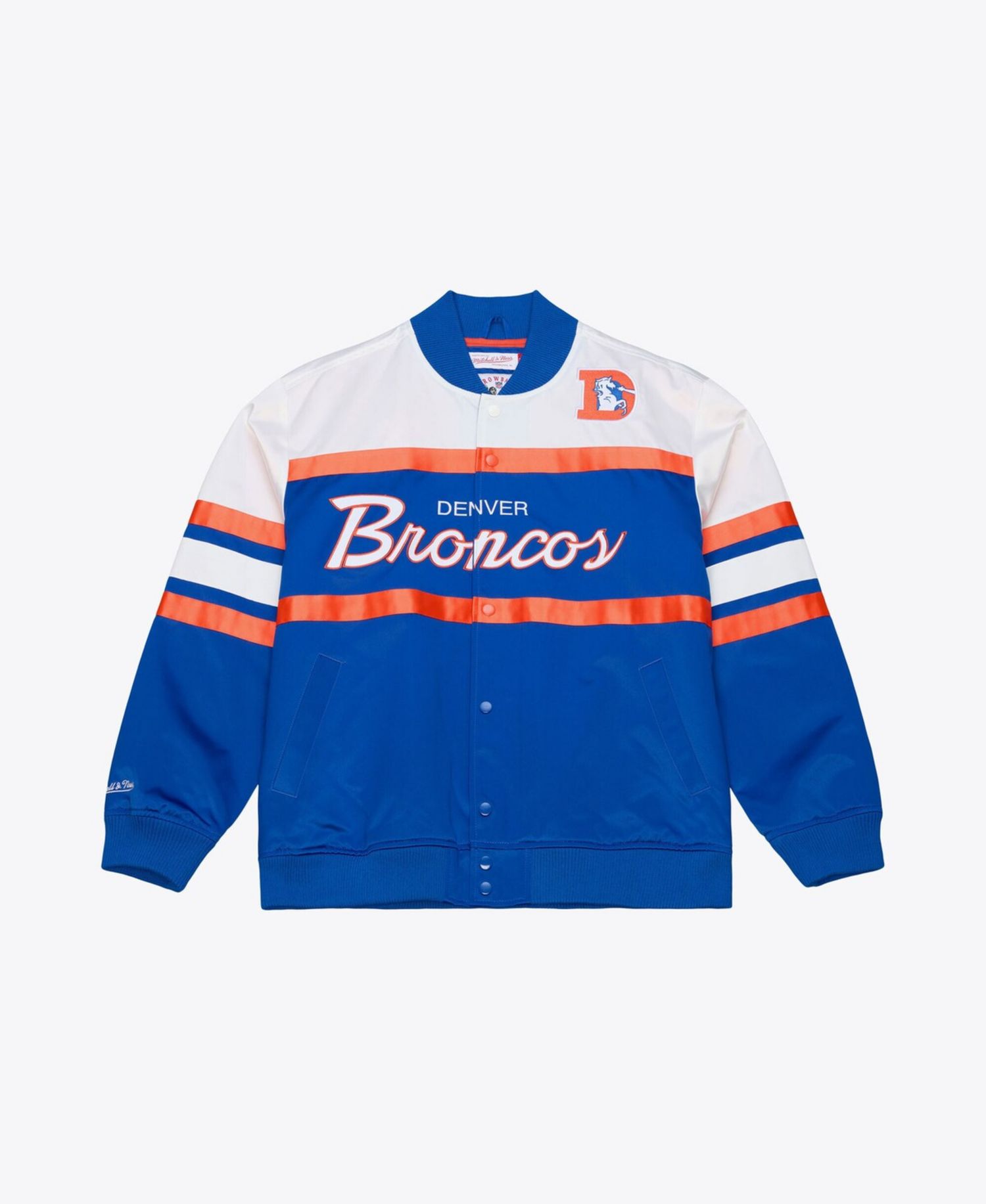 Men's Royal Denver Broncos Head Coach Lightweight Full-Snap Satin Jacket