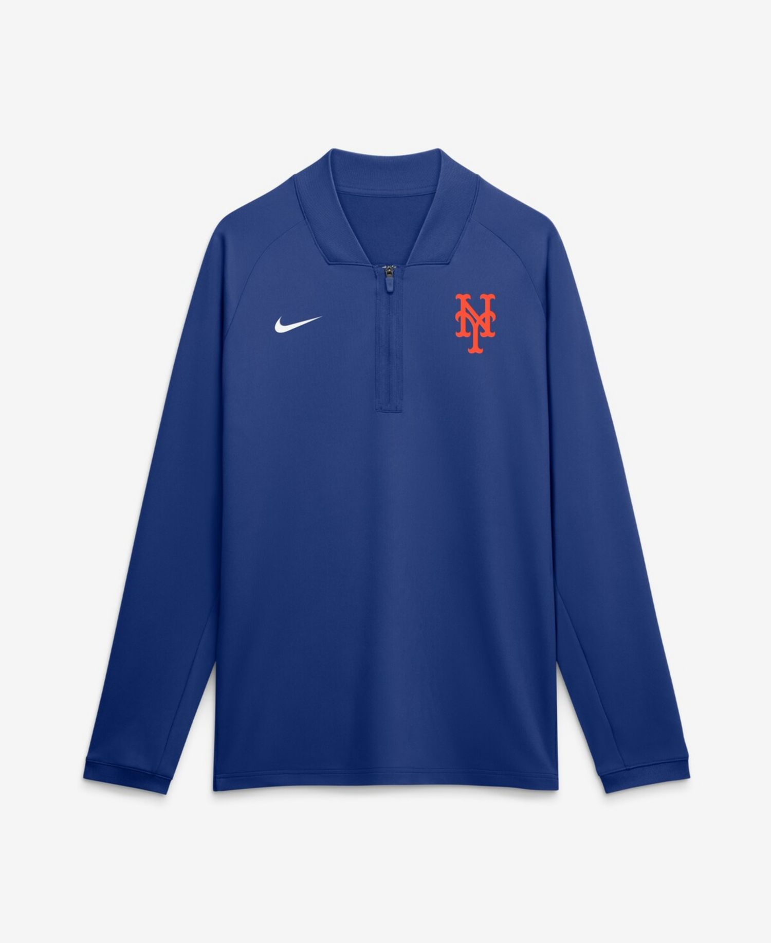 Men's Royal New York Mets Authentic Collection Dri-FIT Raglan Half-Zip Pullover Hoodie