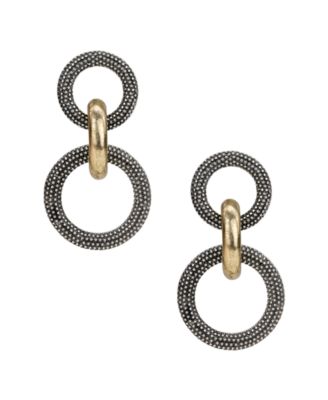 Caviar Collection Double Ring Earrings