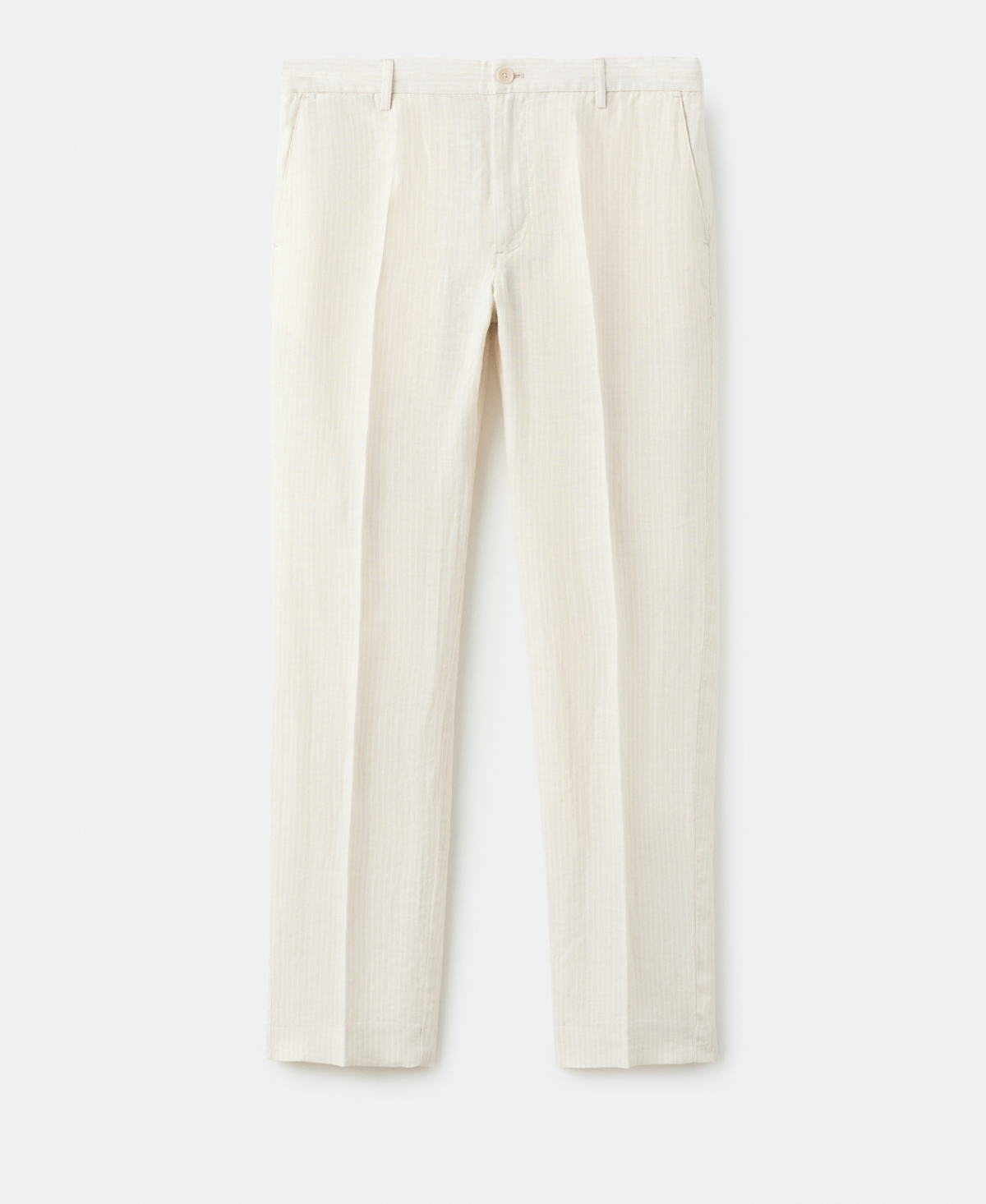 Mango Men's Linen Striped Pants