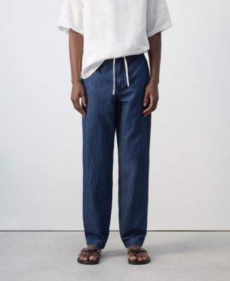 Men's Drawstring Regular-Fit Jeans