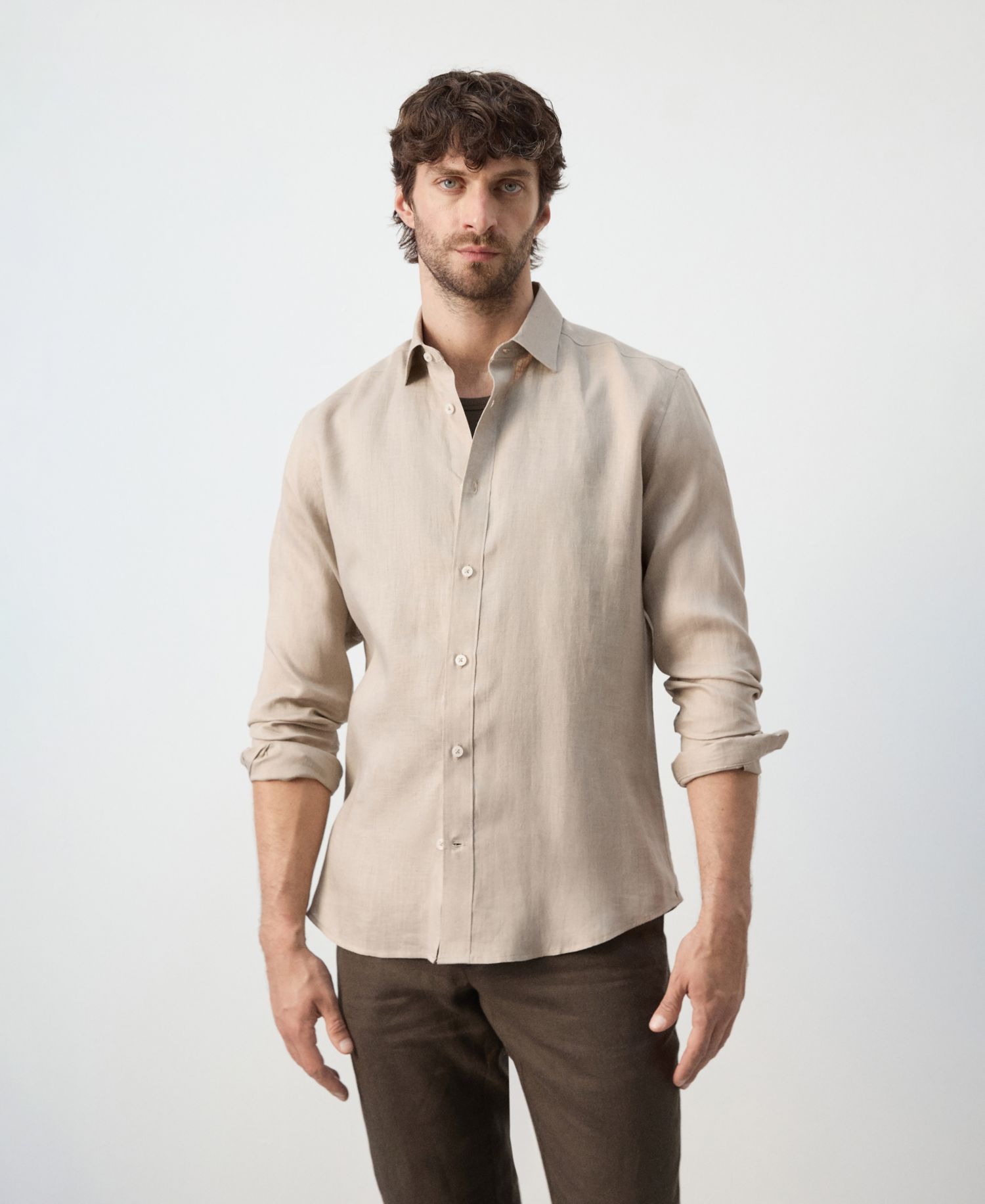 Men's Linen Regular-Fit Shirt