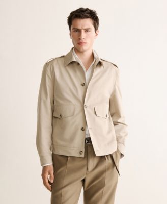 Men's Cotton-Silk Buttons Jacket