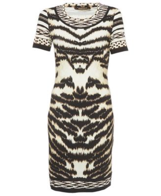 Women's Animal Print Stretch Knit Mini Dress