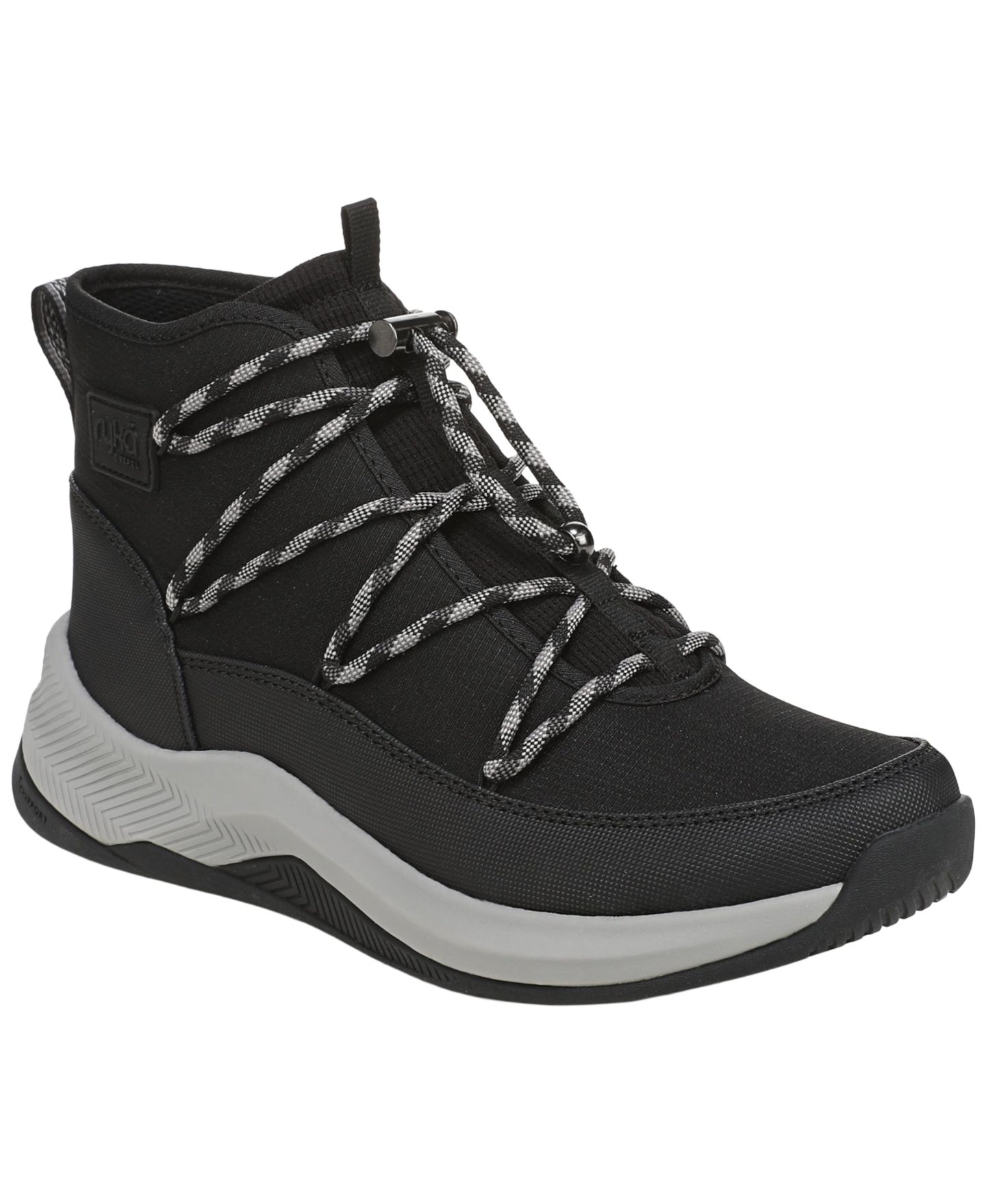 Женские ботинки Ryka Astonish Lace-Up Short Booties, цвет: Чёрный — фото 1