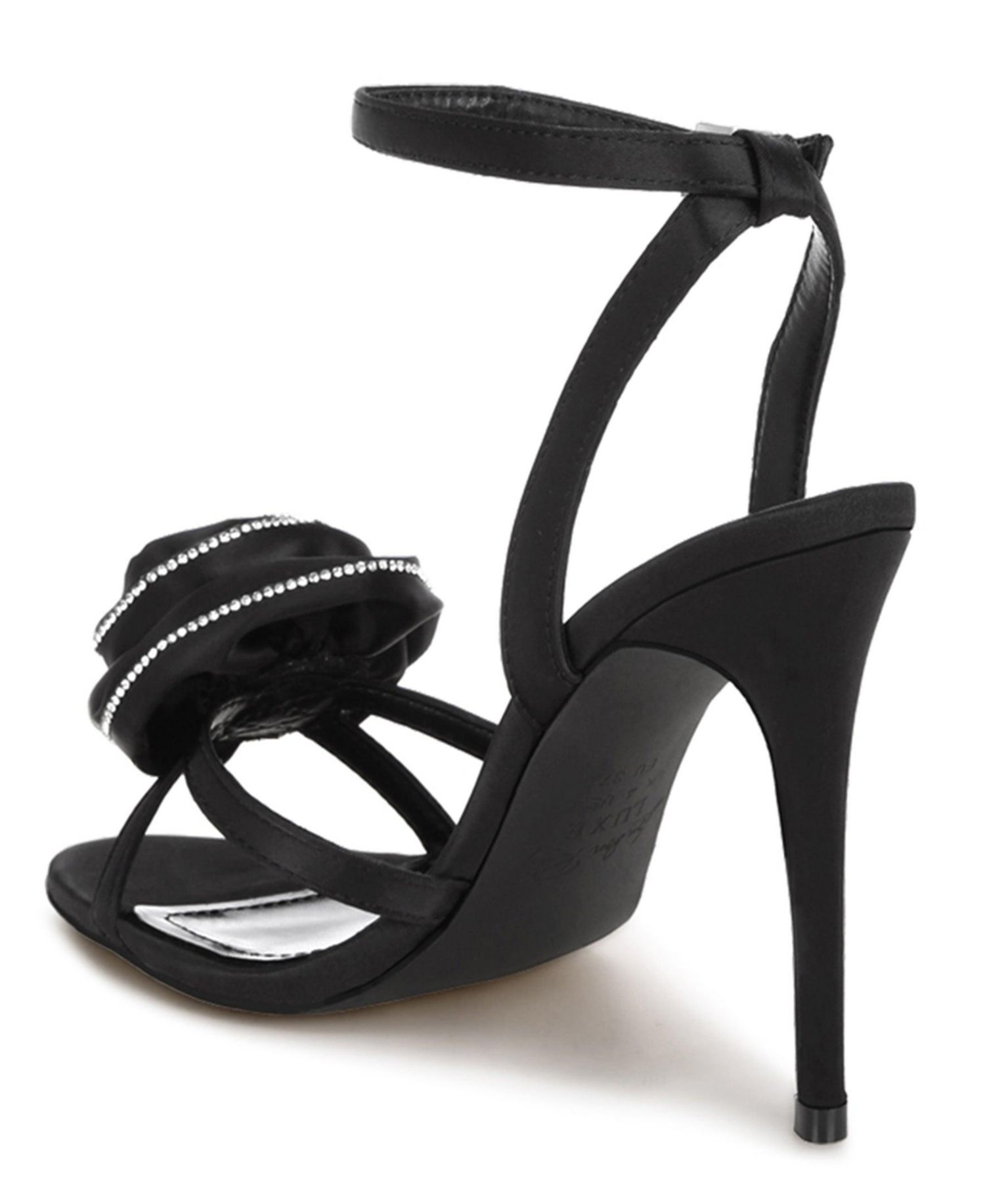 Women's Candela Floral Rhinestone Accent Heel Sandals
