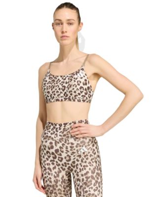 Women's Optime Essentials Workout Leopard Print Bra
