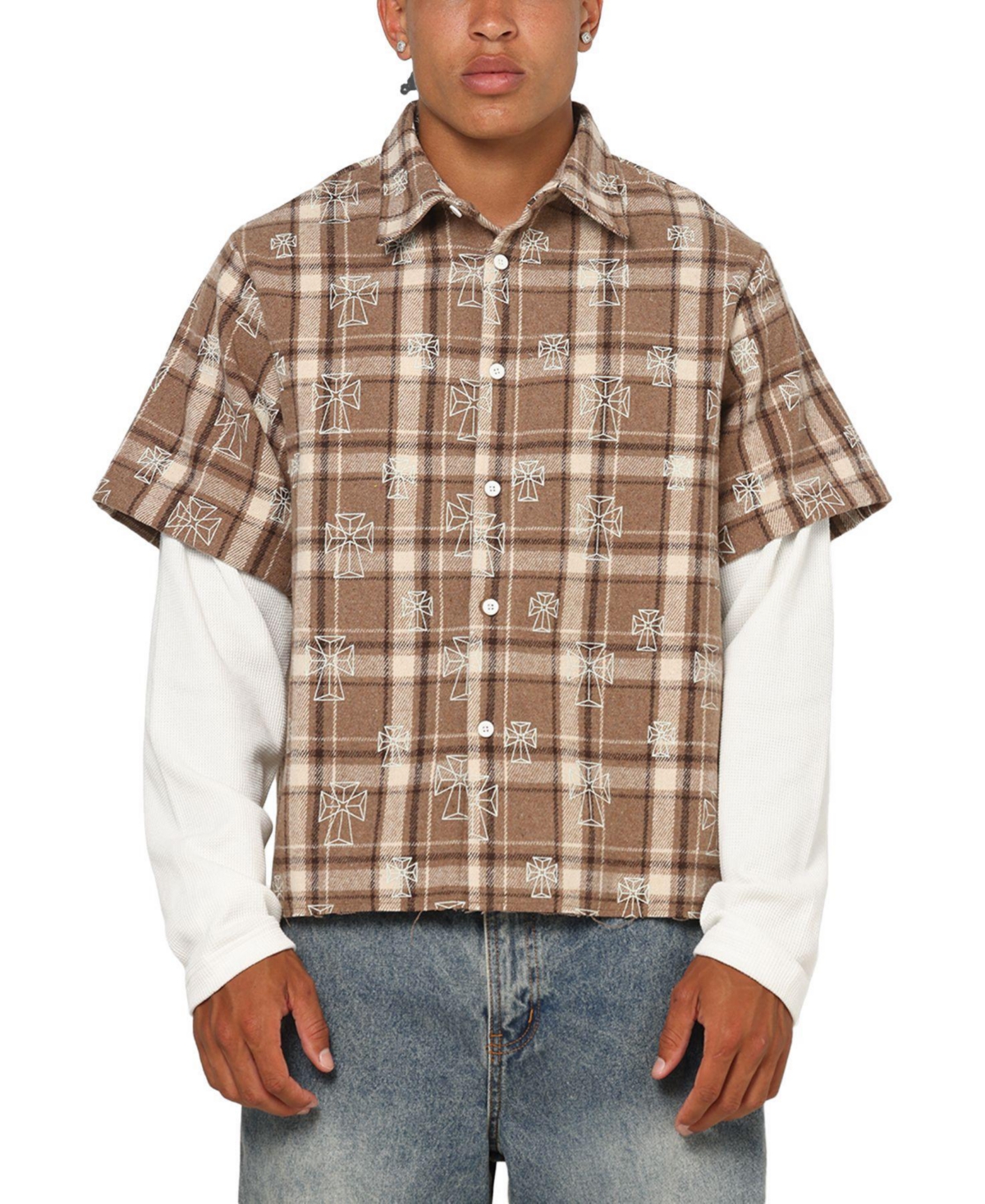 Saint Morta Men's Sanctuary Layered Button Up Shirt