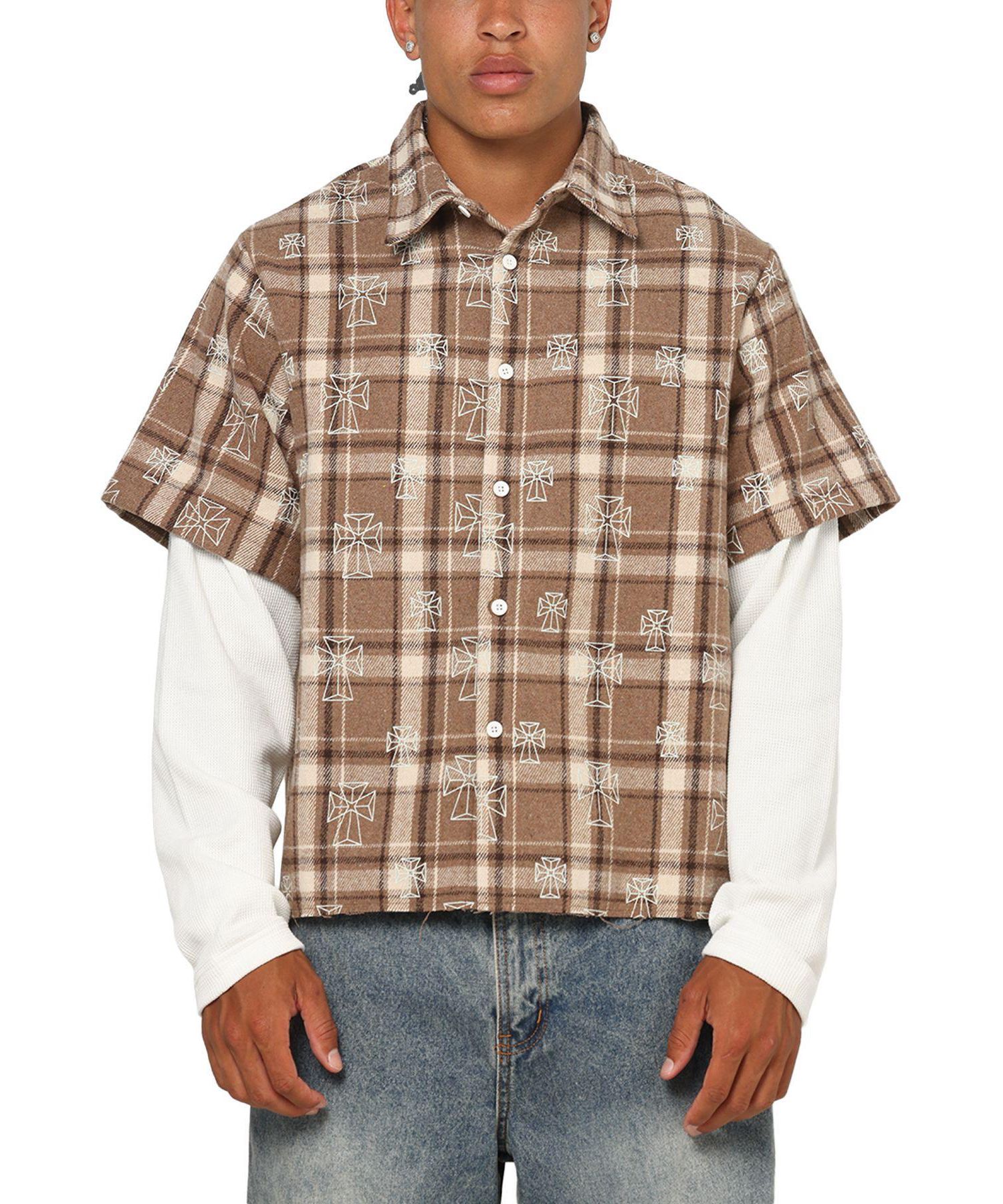 Men's Sanctuary Layered Button Up Shirt