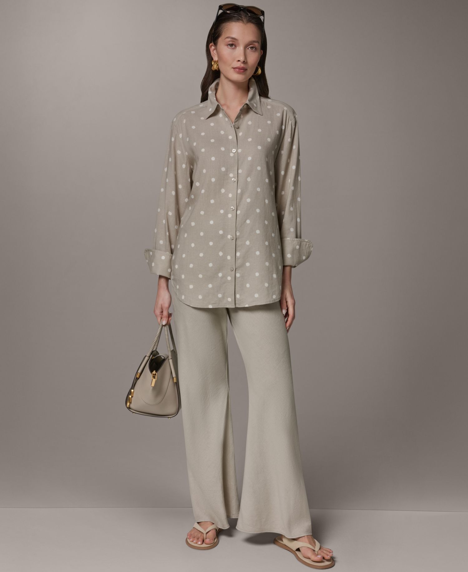 Women's Long-Sleeve Button-Front Shirt