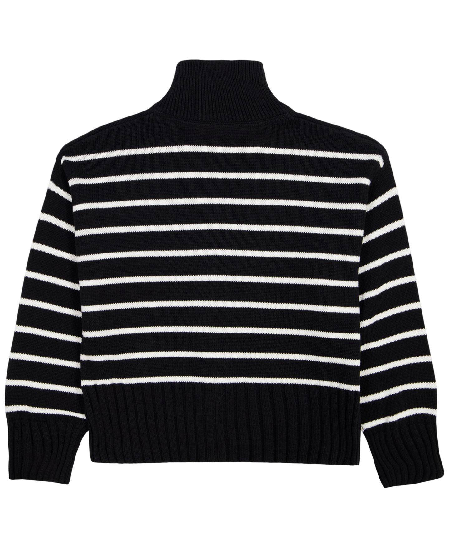 Кардиган Calvin Klein Stripe Full-Zip Cardigan Sweater для девочек, цвет: Чёрный — фото 2