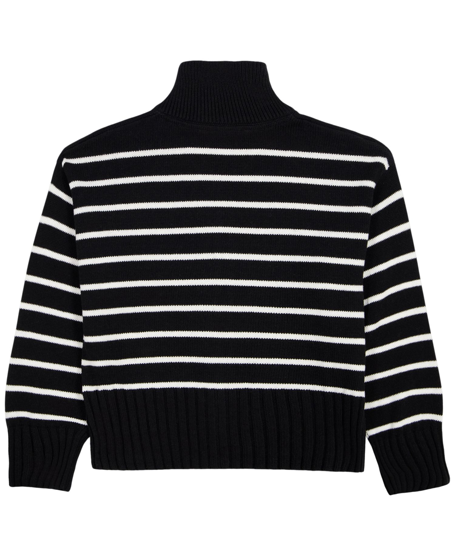 Girls' 7-16 Stripe Full-Zip Cardigan Sweater