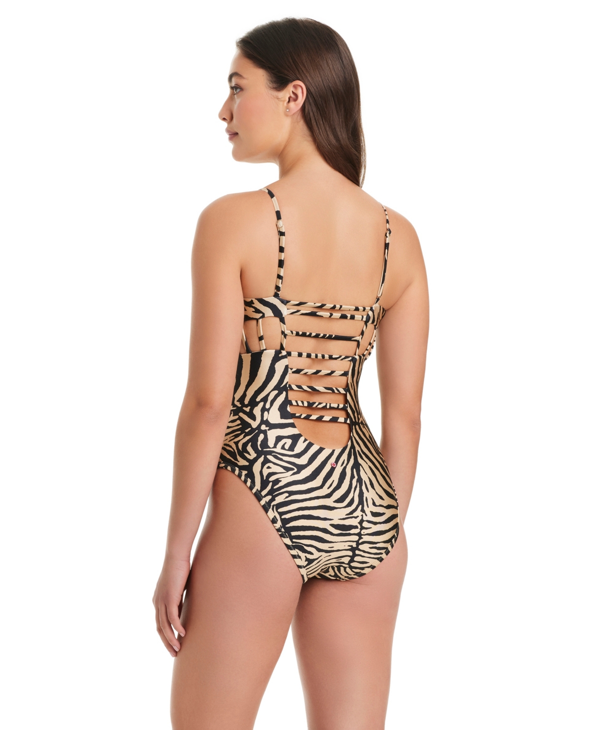 Red Carter Women's Sumatra Island Cross Side Cut One-Piece Swimsuit