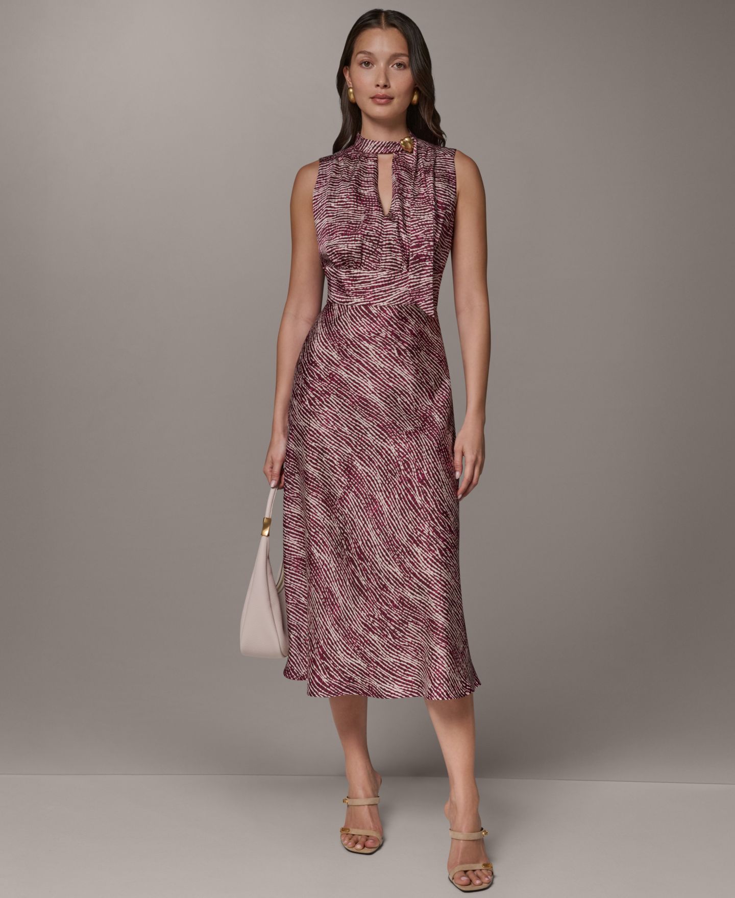 Женское платье Donna Karan New York Sleeveless Printed Midi, цвет: Разноцветный — фото 2
