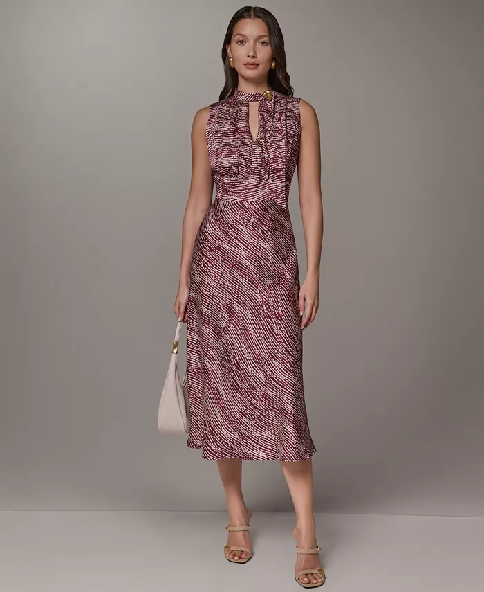Women's Sleeveless Printed Midi Dress - thumbnail 2