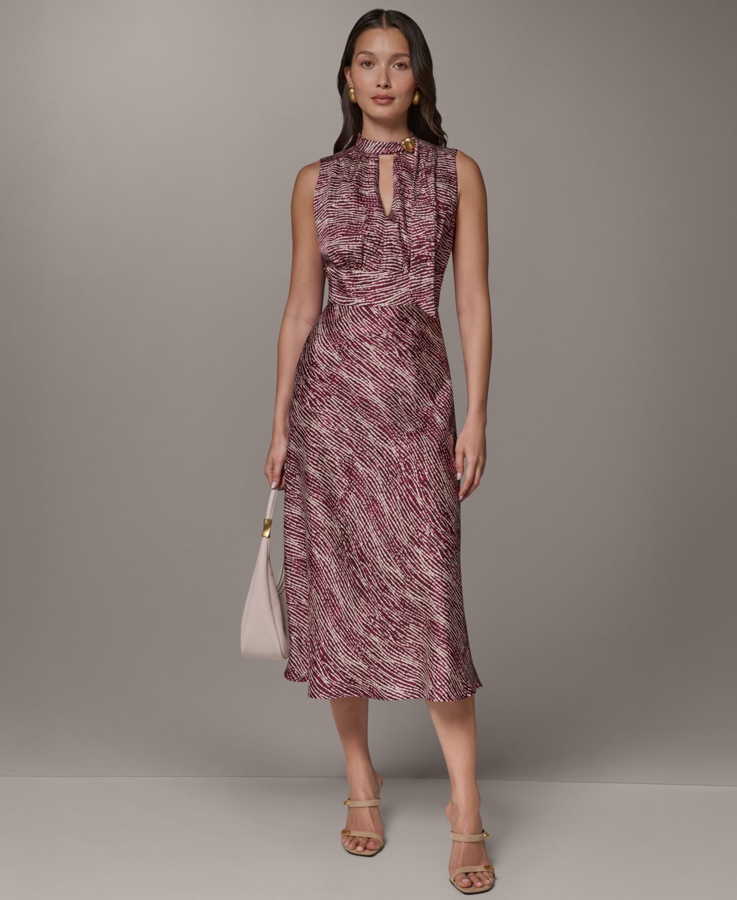 Women's Sleeveless Printed Midi Dress