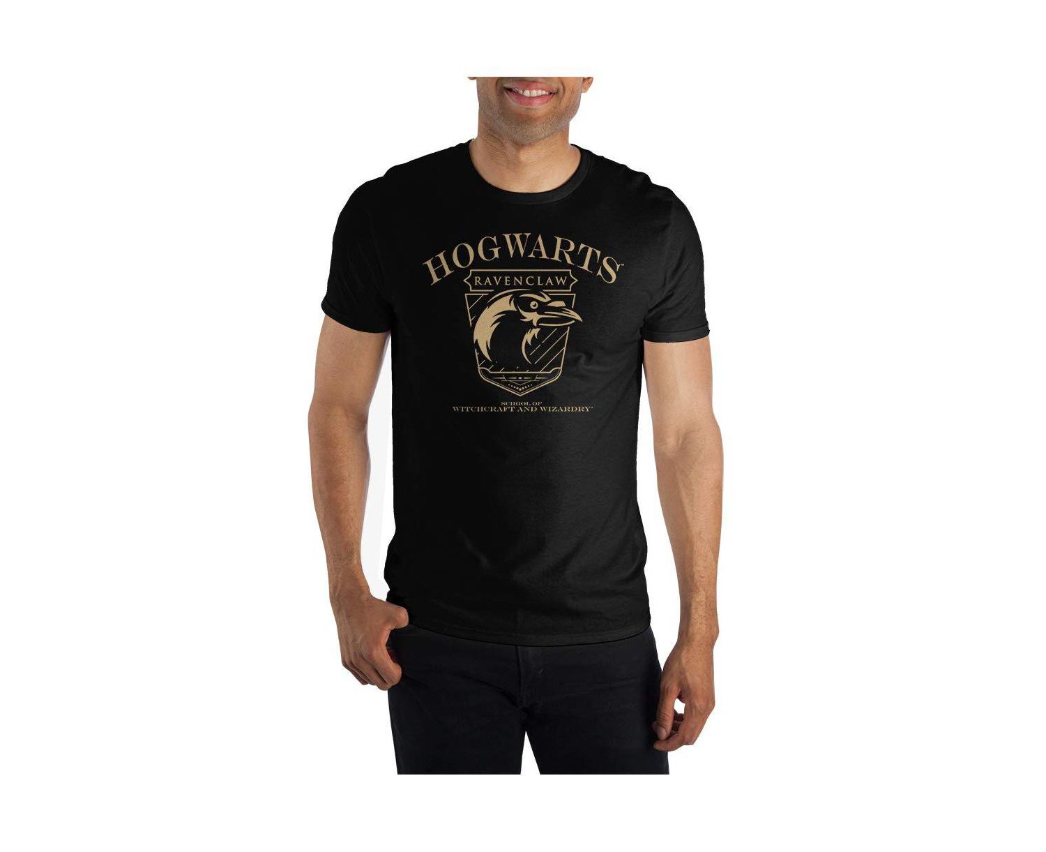 Big & Tall Ravenclaw Hogwarts House Black Short Sleeve Shirt-4XL