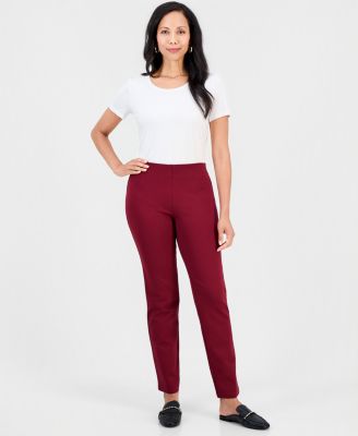 Women's Ponte-Knit Pull-On Ankle Pants