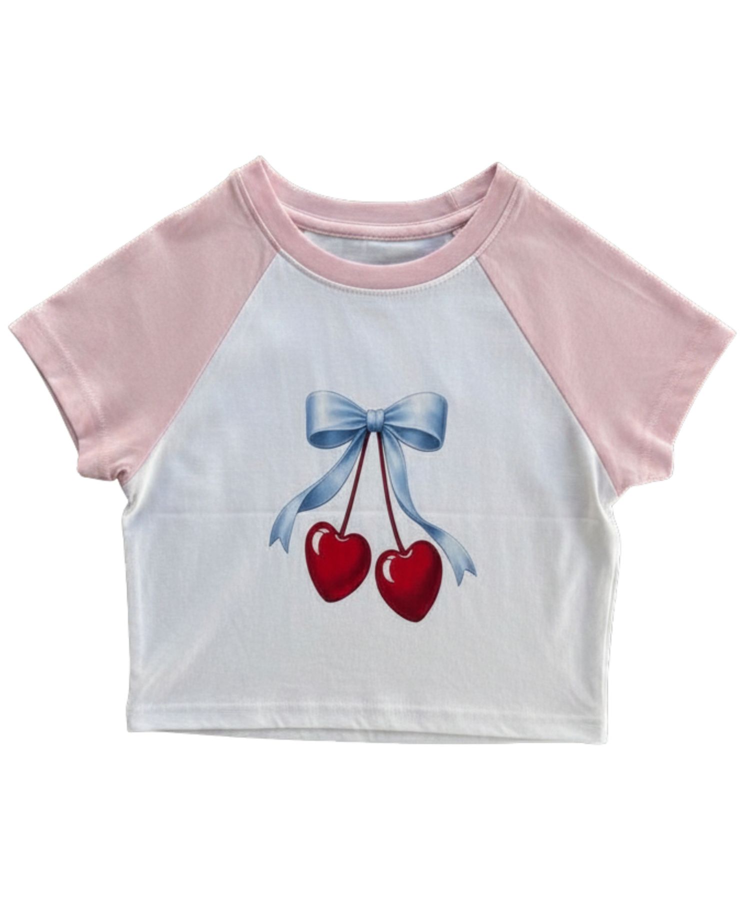 Girls' 7-16 Print Raglan Sleeve Crewneck T-Shirt