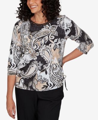 Women's Paisley Neutrals Knit Top