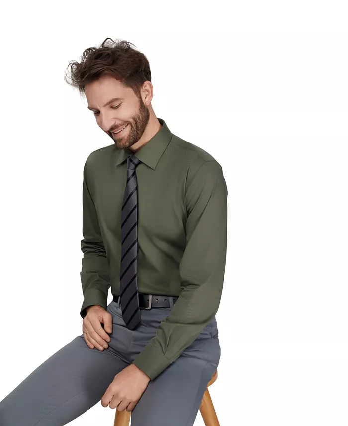 Men's Slim-Fit Solid Dress Shirt - thumbnail 9