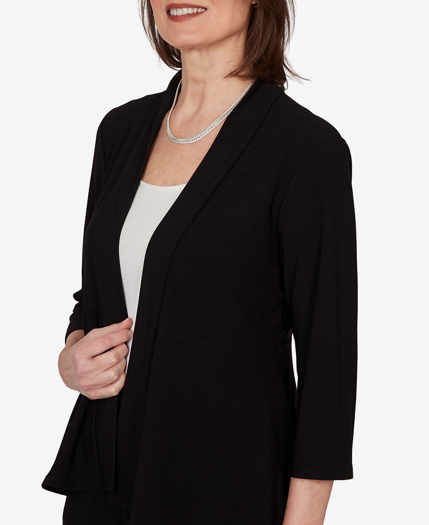 Women's Light Open Crepe Cardigan Top