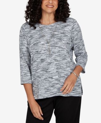 Women's Space Dye 3/4-Sleeve Top