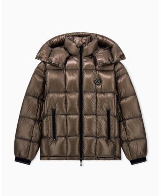 Men's Nylon Metallic Shine Down Hood with Jacket