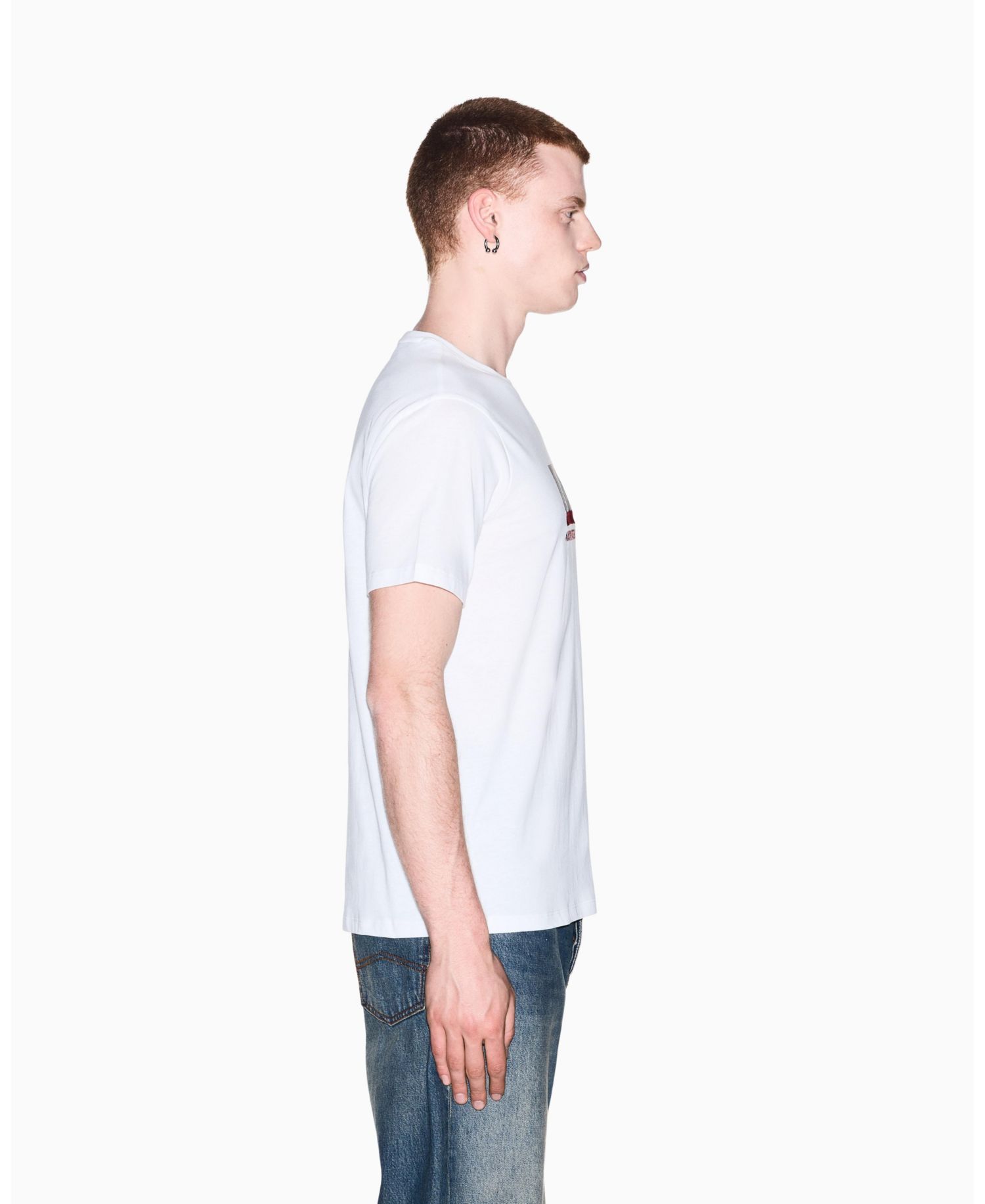 Men's Short Sleeve Metallic Box Logo Slim Fit T-Shirt