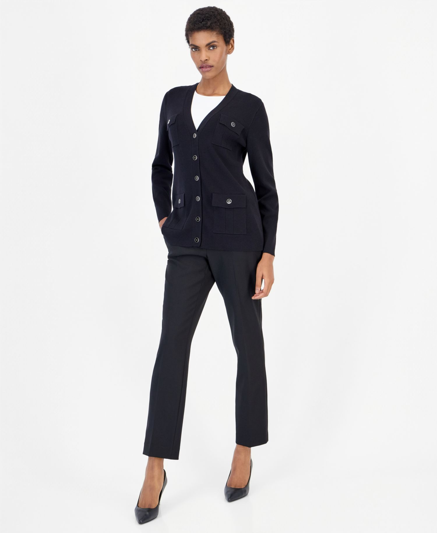 Women's Four Patch Pockets Cardigan