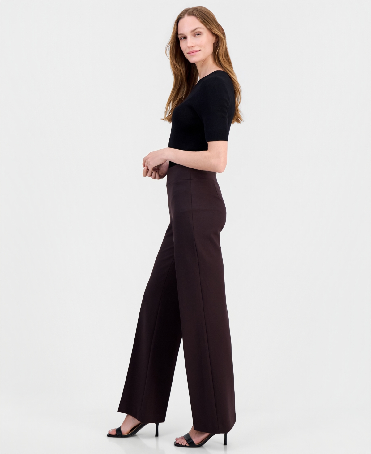 Anne Klein Women's High-Rise Pull-On Pants
