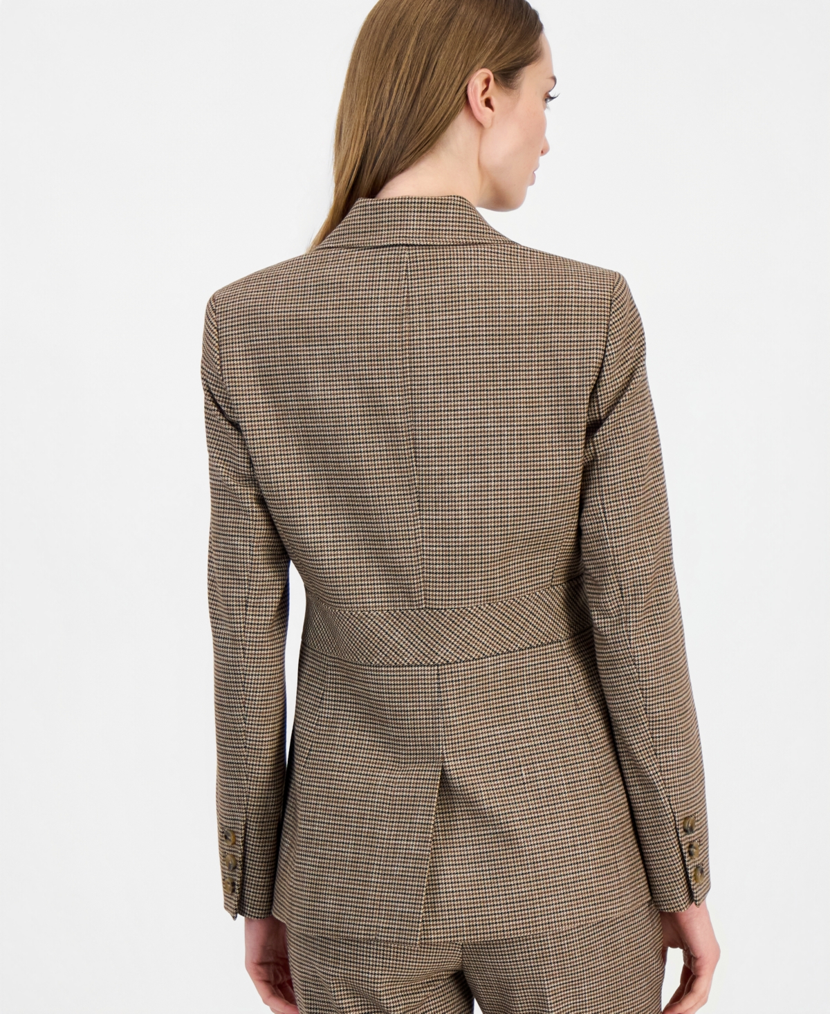 Anne Klein Women's Plaid Three-Button Blazer