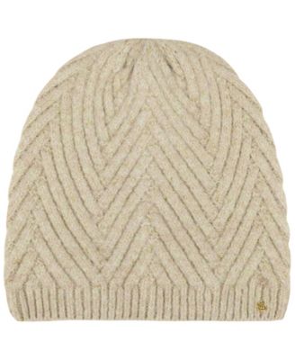 Shine Herringbone Knit Hat