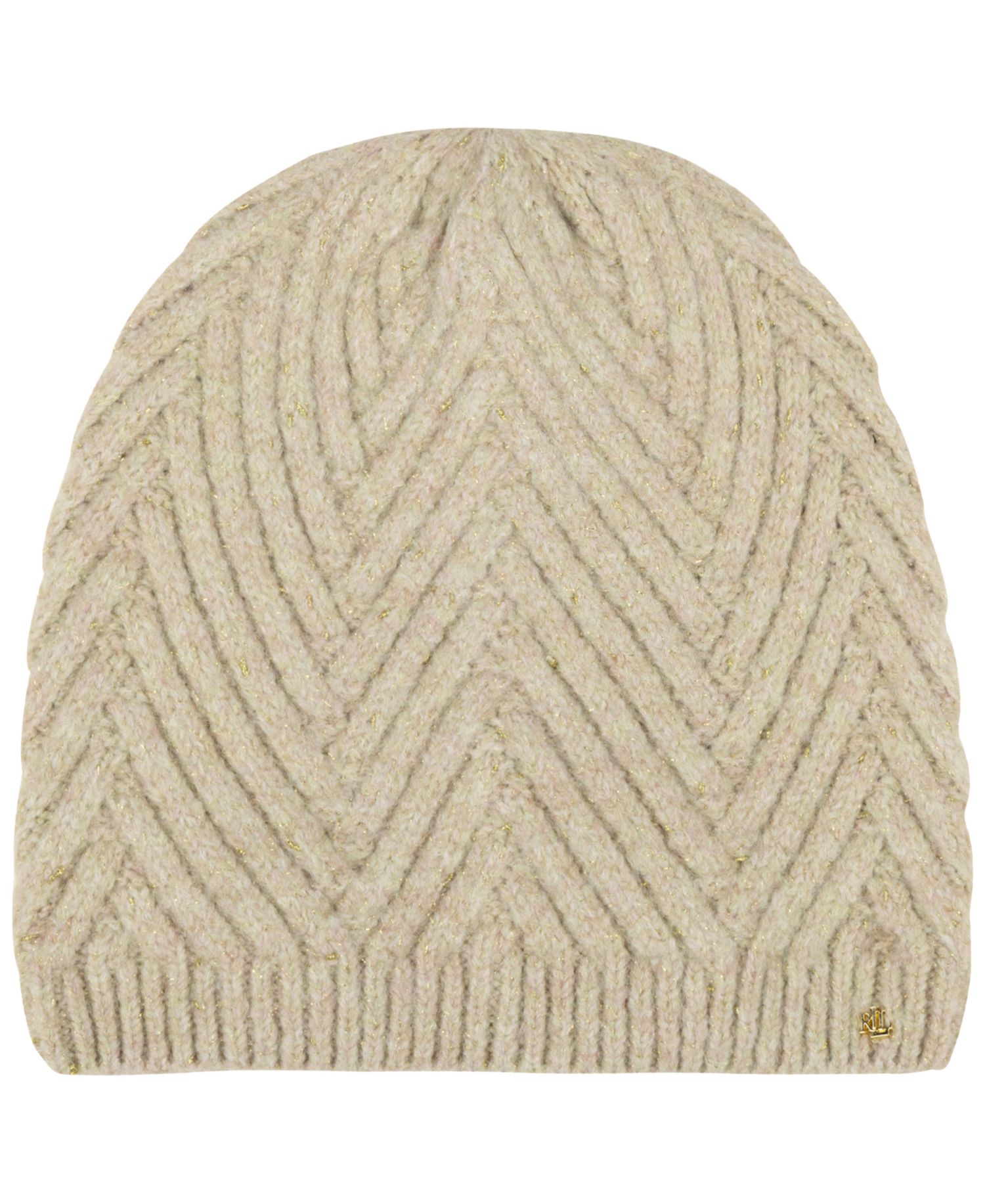 Shine Herringbone Knit Hat